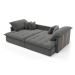 Sofá Retrátil Sem Caixa 3 Lugares Solomons Velosuede Grafite 230 cm