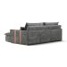 Sofá Retrátil Sem Caixa 3 Lugares Solomons Velosuede Grafite 230 cm