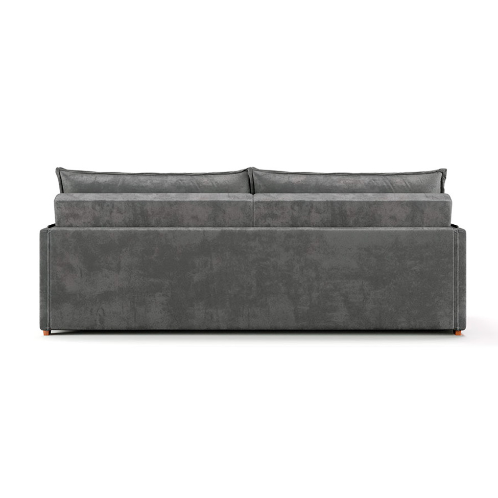 Sofá Retrátil Sem Caixa 3 Lugares Solomons Velosuede Grafite 230 cm