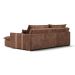 Sofá Retrátil Sem Caixa 3 Lugares Solomons Velosuede Marrom 230 cm
