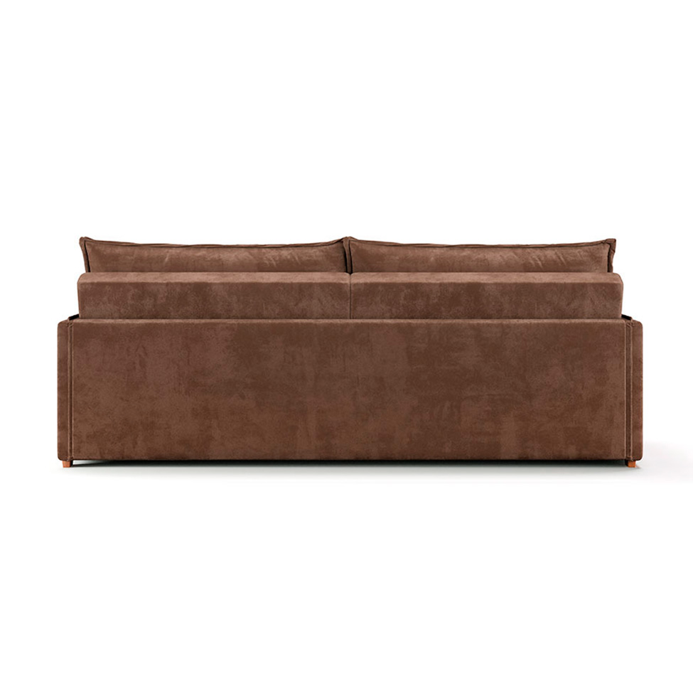Sofá Retrátil Sem Caixa 3 Lugares Solomons Velosuede Marrom 230 cm