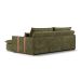 Sofá Retrátil Sem Caixa 3 Lugares Solomons Velosuede Verde 230 cm