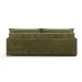 Sofá Retrátil Sem Caixa 3 Lugares Solomons Velosuede Verde 230 cm