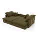 Sofá Retrátil Sem Caixa 3 Lugares Solomons Velosuede Verde 230 cm