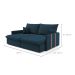 Sofá Retrátil Sem Caixa 3 lugares Solomons Linho Azul Marinho 180 cm