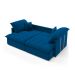 Sofá Retrátil Sem Caixa 3 lugares Solomons Velosuede Azul Marinho 180 cm
