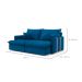 Sofá Retrátil Sem Caixa 3 lugares Solomons Velosuede Azul Marinho 180 cm