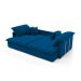 Sofá Retrátil Sem Caixa 3 lugares Solomons Velosuede Azul Marinho 214 cm