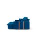 Sofá Retrátil Sem Caixa 3 lugares Solomons Velosuede Azul Marinho 214 cm