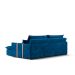 Sofá Retrátil Sem Caixa 3 lugares Solomons Velosuede Azul Marinho 214 cm