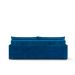Sofá Retrátil Sem Caixa 3 lugares Solomons Velosuede Azul Marinho 214 cm