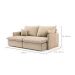 Sofá Retrátil Sem Caixa 3 lugares Solomons Velosuede Bege 180 cm