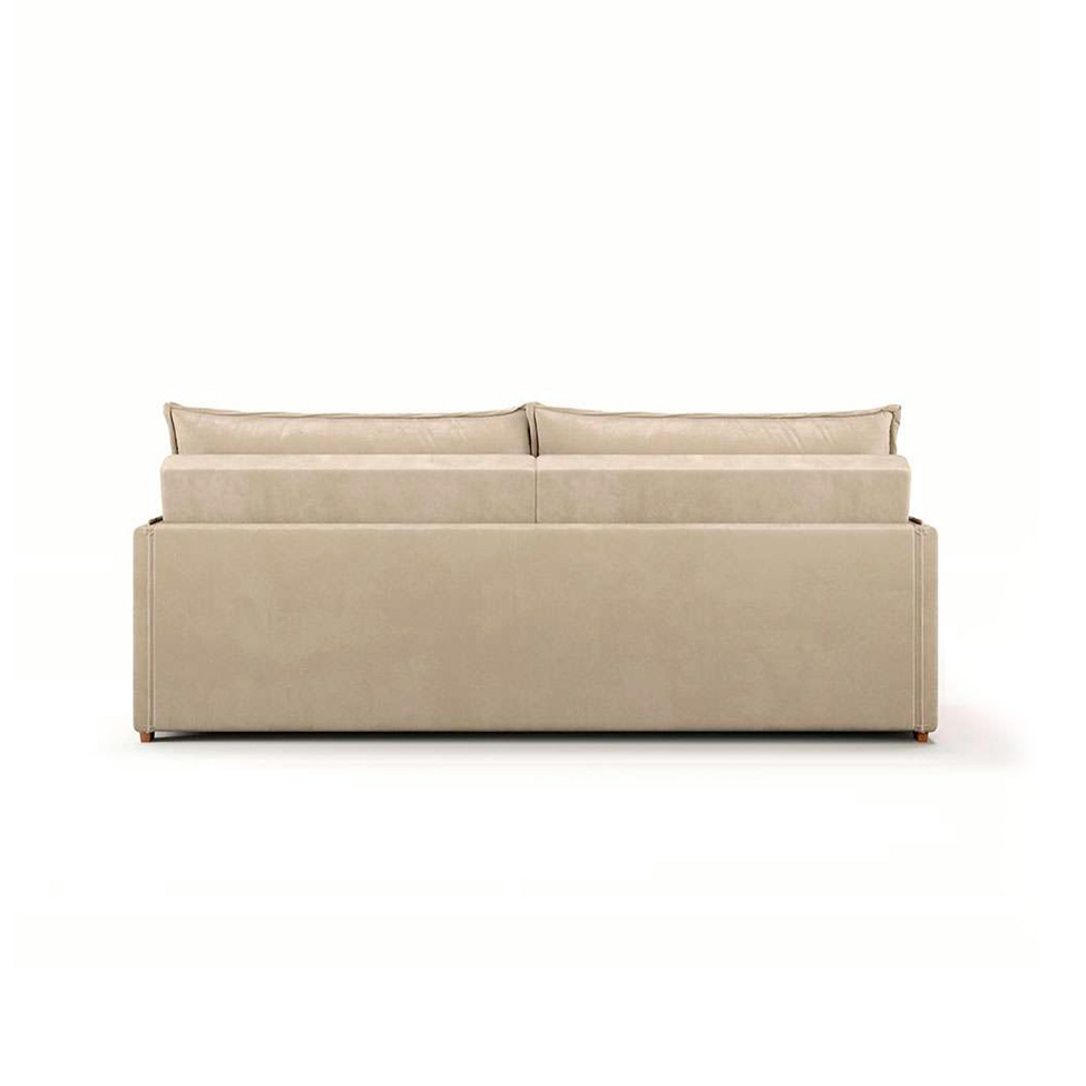 Sofá Retrátil Sem Caixa 3 lugares Solomons Velosuede Bege 180 cm