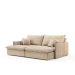 Sofá Retrátil Sem Caixa 3 lugares Solomons Velosuede Bege 214 cm