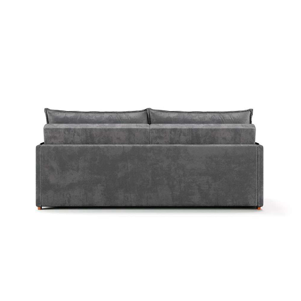 Sofá Retrátil Sem Caixa 3 lugares Solomons Velosuede Grafite 180 cm