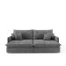 Sofá Retrátil Sem Caixa 3 lugares Solomons Velosuede Grafite 214 cm