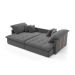 Sofá Retrátil Sem Caixa 3 lugares Solomons Velosuede Grafite 214 cm
