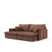 Sofá Retrátil Sem Caixa 3 lugares Solomons Velosuede Marrom 214 cm