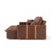 Sofá Retrátil Sem Caixa 3 lugares Solomons Velosuede Marrom 214 cm