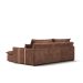 Sofá Retrátil Sem Caixa 3 lugares Solomons Velosuede Marrom 214 cm