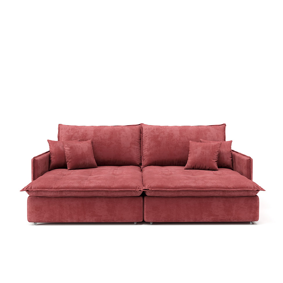 Sofá Retrátil Sem Caixa 3 lugares Solomons Velosuede Telha 214 cm