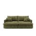 Sofá Retrátil Sem Caixa 3 lugares Solomons Velosuede Verde 214 cm