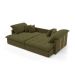 Sofá Retrátil Sem Caixa 3 lugares Solomons Velosuede Verde 214 cm