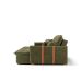 Sofá Retrátil Sem Caixa 3 lugares Solomons Velosuede Verde 214 cm