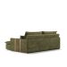 Sofá Retrátil Sem Caixa 3 lugares Solomons Velosuede Verde 214 cm