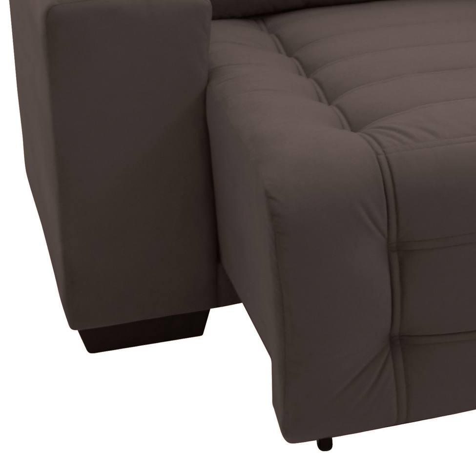 Sofá Retrátil e Reclinável 3 Lugares Blenda II Suede Café