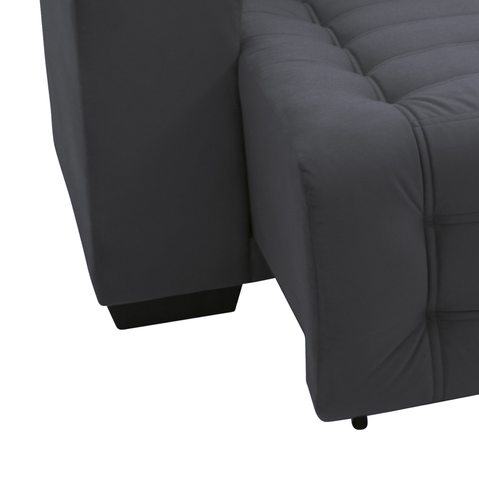 Sofá Retrátil e Reclinável 3 Lugares Blenda II Suede Grafite