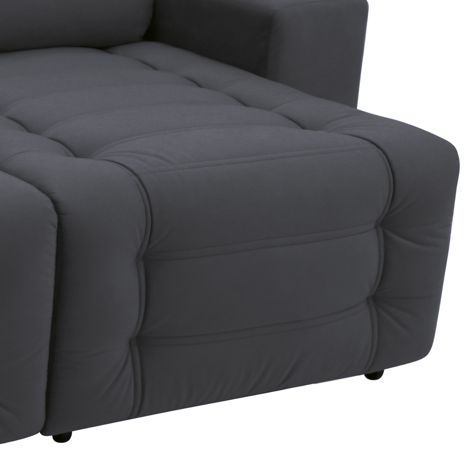 Sofá Retrátil e Reclinável 3 Lugares Blenda II Suede Grafite