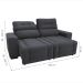 Sofá Retrátil e Reclinável 3 Lugares Blenda II Suede Grafite