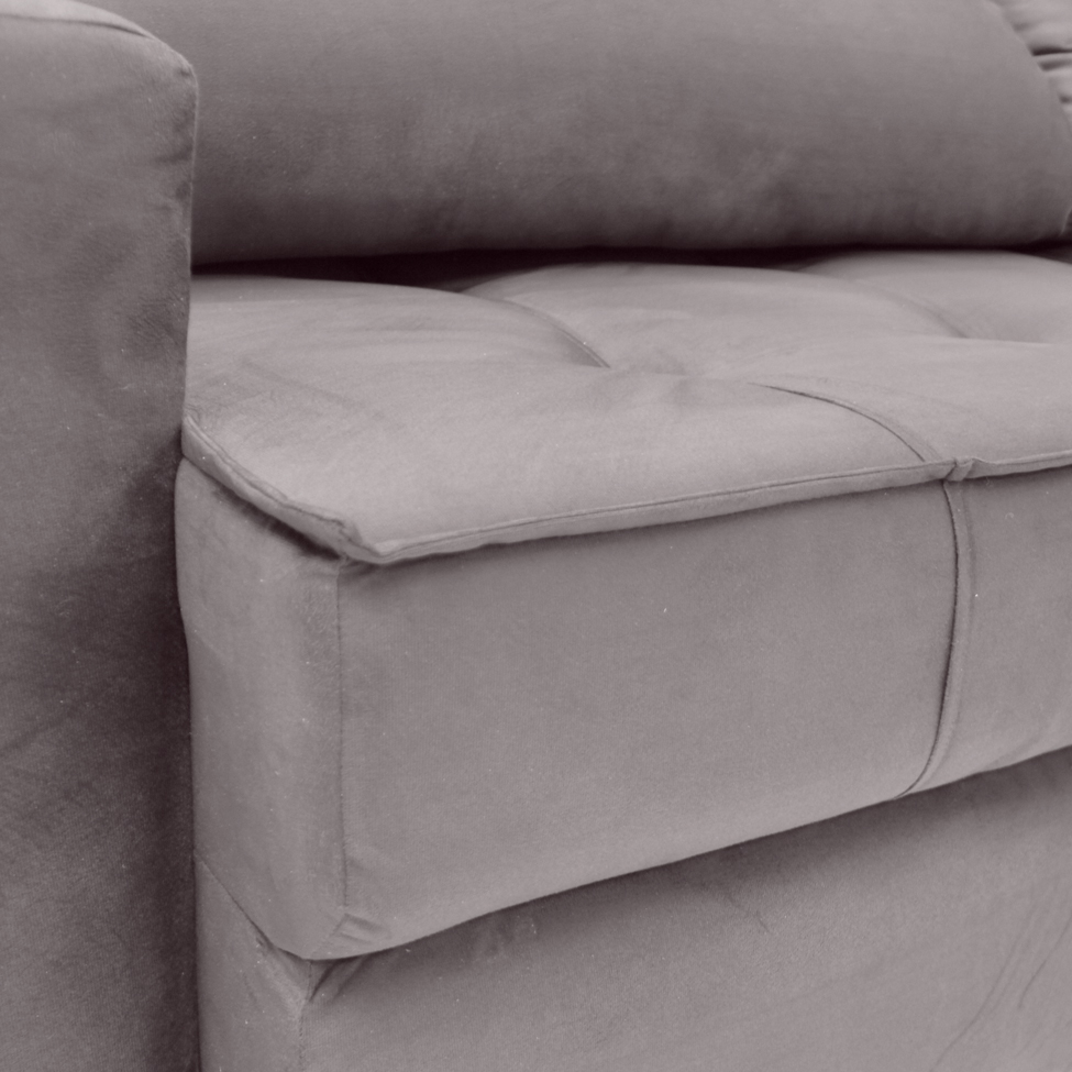 Sofá Retrátil e Reclinável 3 Lugares Oppel I Suede Bege