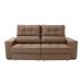 Sofá Retrátil e Reclinável 3 Lugares Oppel I Suede Marrom