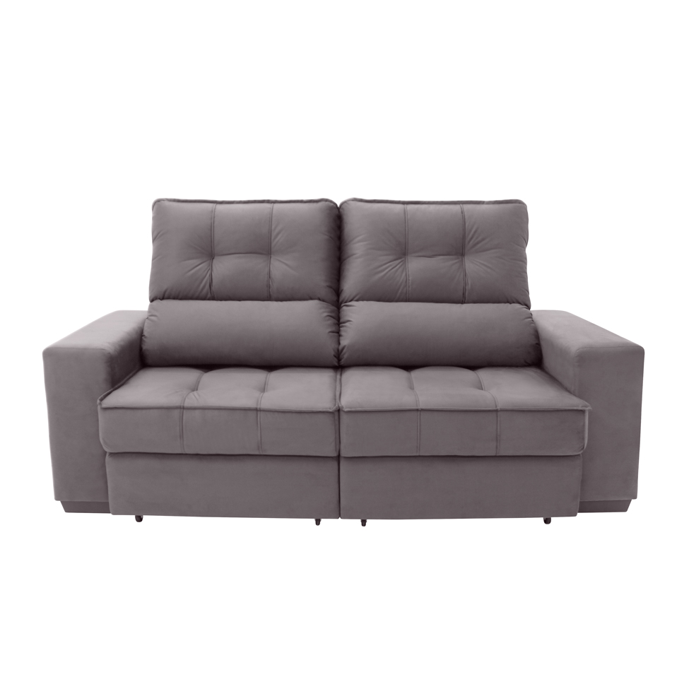 Sofá Retrátil e Reclinável 3 Lugares Oppel II Suede Bege