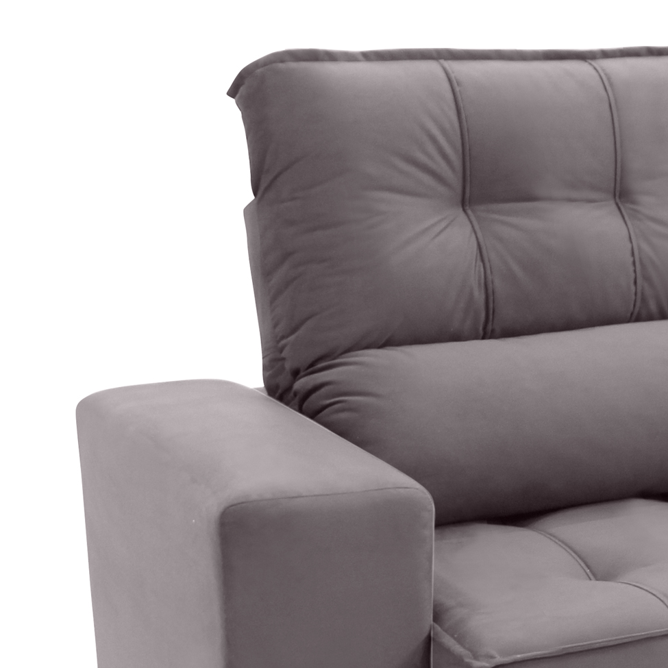 Sofá Retrátil e Reclinável 3 Lugares Oppel II Suede Bege