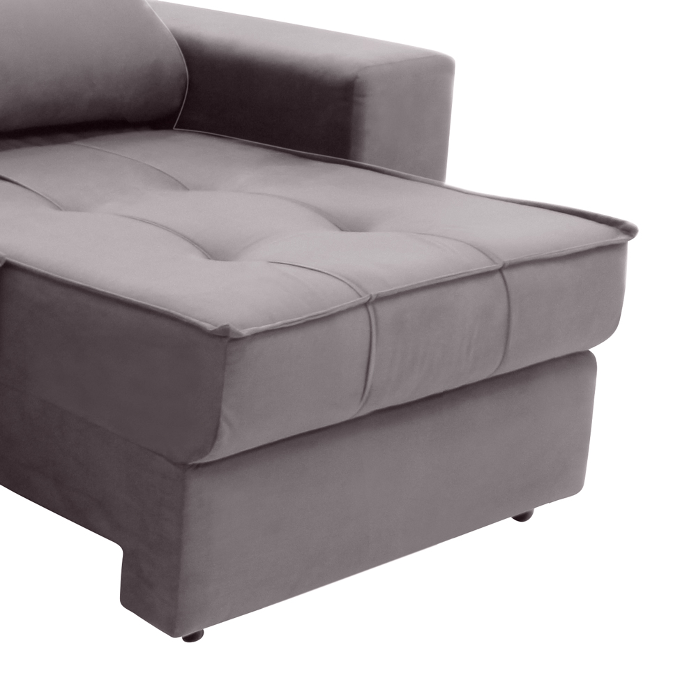 Sofá Retrátil e Reclinável 3 Lugares Oppel II Suede Bege