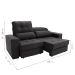 Sofá Retrátil e Reclinável 3 Lugares Oppel II Suede Cinza