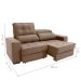 Sofá Retrátil e Reclinável 3 Lugares Oppel II Suede Marrom