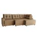 Sofá de Canto 5 Lugares Direito Retrátil Lubeck Suede Bege 280 cm