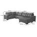 Sofá de Canto 6 Lugares com Chaise Direito Dijon Suede