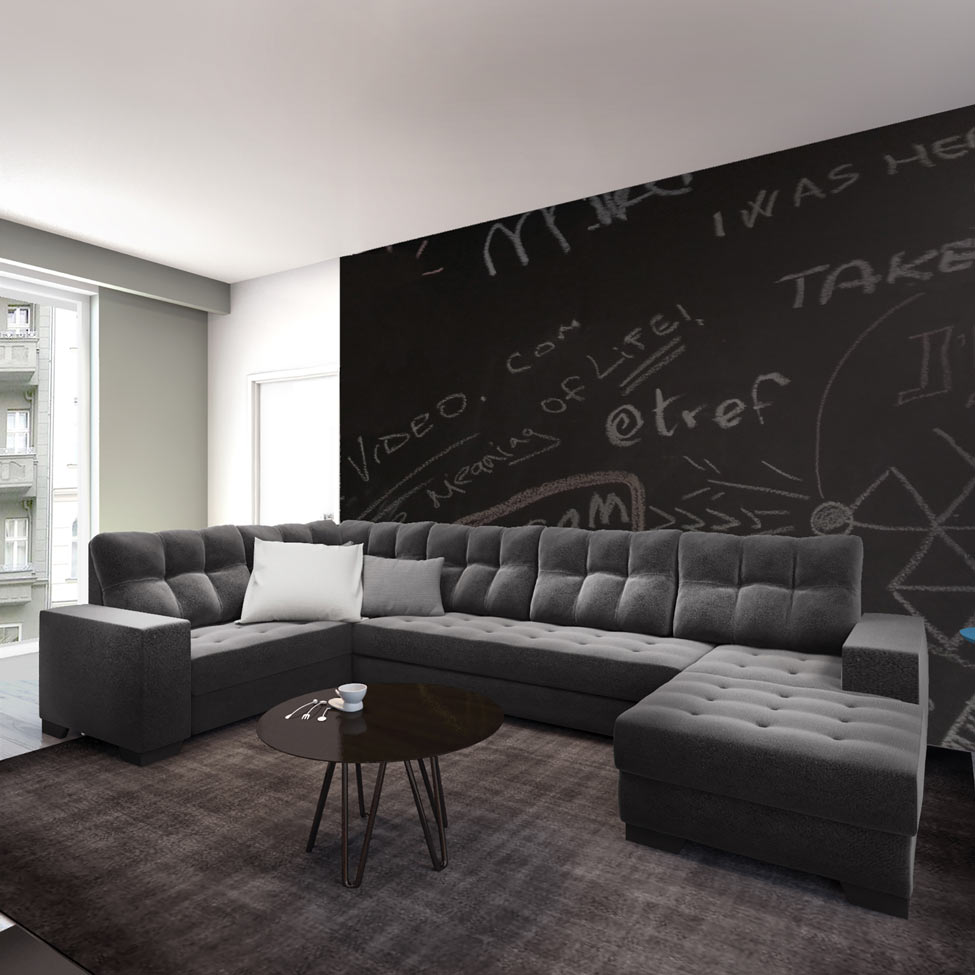 Sofá de Canto 6 Lugares com Chaise Direito Dijon Suede
