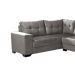 Sofá de Canto 6 Lugares com Chaise Direito Dijon Suede Animale Cinza