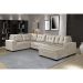 Sofá de Canto 6 Lugares com Chaise Direito Dijon Suede Areia