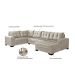 Sofá de Canto 6 Lugares com Chaise Direito Dijon Suede Areia