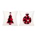 Almofada Decoração Natal 2 Unidades Tecido Suede Estampado 40cm x 40cm com Refil de Silicone