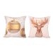 Almofada Decoração Natalina 2 Unidades Tecido Suede Estampado 40cm x 40cm com Refil de Silicone