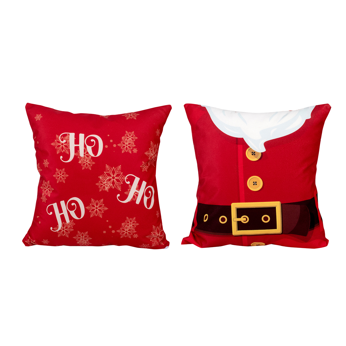 Almofada Decorativa para Natal 2 Unidades Estampada de Suede 40cm x 40cm com Refil de Silicone