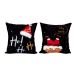 Almofada Natal 2 Unidades Estampada Decorativa 40cm x 40cm Tecido Suede com refil de Silicone